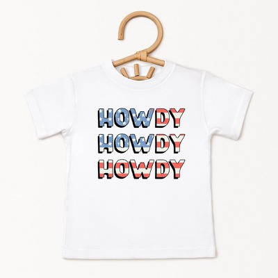 The Juniper Shop Howdy Flag Stacked Youth Short Sleeve Tee