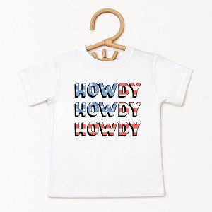 The Juniper Shop Howdy Flag Stacked Toddler Short Sleeve Tee - 1 of 2