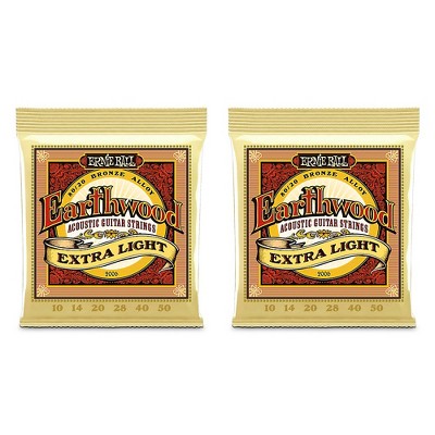 Ernie Ball 2006 Earthwood 80/20 Bronze Extra Light Acoustic Guitar Strings 2-Pack