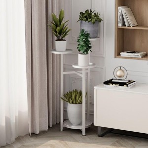 3-Tier Metal Plant Stand - Indoor/Outdoor Corner Shelf for Multiple Plants, Patio Garden Living Room Balcony - 1 of 4