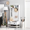 NicBex Hall Tree for Hallway,Modern Coat Racks with Hooks and Shoe Bench,Entryway Furniture for Hallway,Living Room,Bedroom,White - 2 of 4