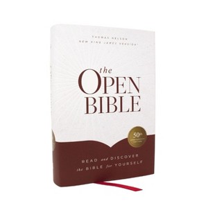 The Open Bible: Read and Discover the Bible for Yourself (Nkjv, Hardcover, Red Letter, Comfort Print) - by  Thomas Nelson - 1 of 1