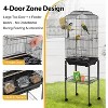 Coucheta Large Bird Cages - Spacious Metal Aviaries with Rolling Stands, Removable Trays & Accessories for Various Pet Birds in Multiple Styles - 2 of 4