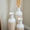 Metal Floor Standing Metal Vase Modern Style Home Furnishing White Metal Vase 3-Piece Set Gorgeous Home Decor - 4 of 4