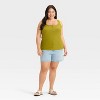 Women's Slim Fit Ribbed Tank Top - Ava & Viv™ - 3 of 3