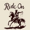 Cowboy "Ride On" Adult Crew Neck Short Sleeve Tee - 2 of 2
