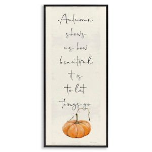 Stupell Industries Autumn Beauty Inspirational Phrase, 13" x 30" - 1 of 4