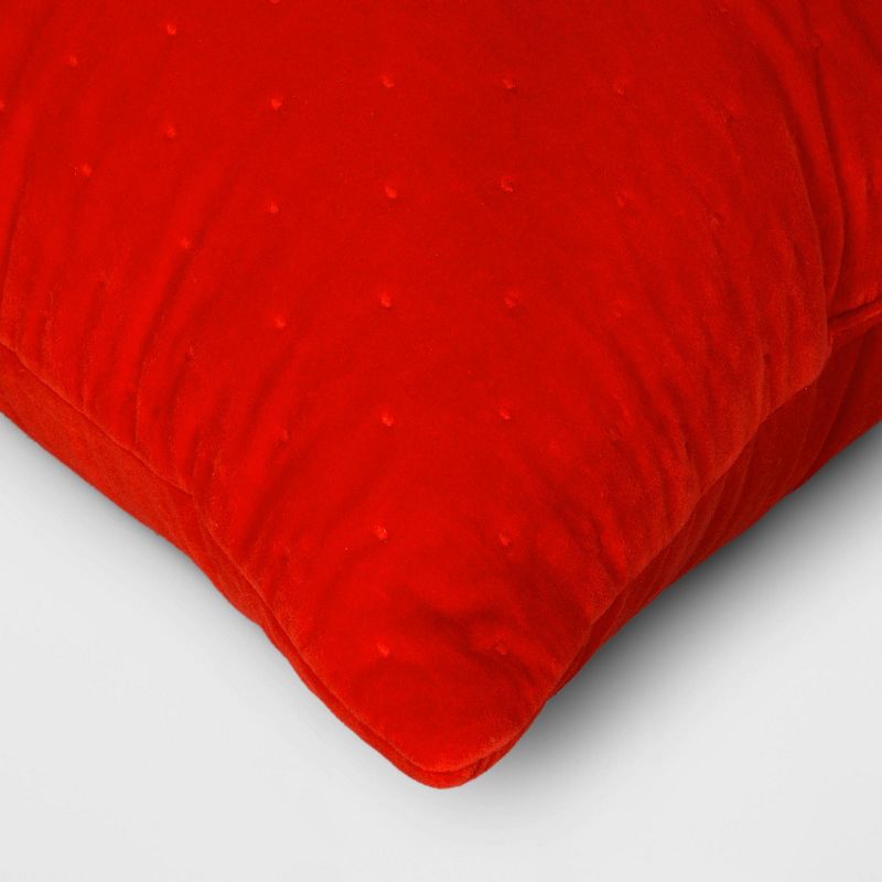 Oversized Quilted Velvet Square Throw Pillow - Threshold™, 5 of 6