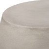 CAVINAS Modern Light Gray Outdoor Side Table,20.5"x18.5"x18.75" Concrete Patio End Table,Geometric Small Outdoor Table for Garden,Patio - 3 of 4