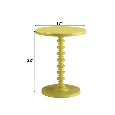 NicBex Round Spindle Leg Side Table Turned Wood Design Drink Table for Small Spaces, Bedroom, Patio