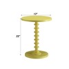 Okak Round End Side Table Turned Spindle Wood Table Drink Table for Small Spaces Bedroom Patio - 2 of 4
