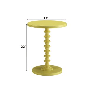 NicBex Round Spindle Leg Side Table Turned Wood Design Drink Table for Small Spaces, Bedroom, Patio - 1 of 4