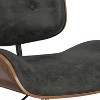 TiramisuBest Bentwood Office Chair - Dark Gray Faux Leather - Adjustable Height - Assembly Required - 2 of 4
