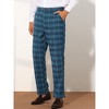 Lars Amadeus Men's Slim Fit Lightweight Tapered Checked Pants - 2 of 4