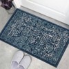 Vintage 2x3 Area Rug, Retro Floral Oriental Medallion Doormat, Small Traditional Indoor Floor Mat for Entrance, Living Room, Bedroom, Kitchen – Navy - 2 of 4