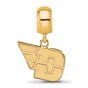 Black Bow Jewelry 14k Yellow Gold Plated Sterling Silver Dayton Flyers NCAA Bead Charm - 3 of 4
