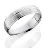 Pompeii3 Mens 6mm Handmade Brushed Wedding Band 14K White Gold - image 2 of 3