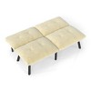 2-Seater Velvet Convertible Sofa Bed with Folding Design and Adjustable Backrest - 4 of 4