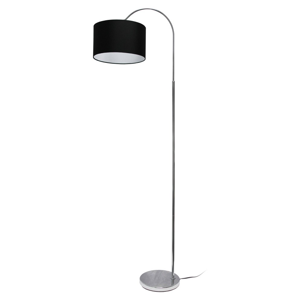 Photos - Floodlight / Street Light Creekwood Home Vista 66" Modern Arched Brushed Nickel Floor Lamp Black