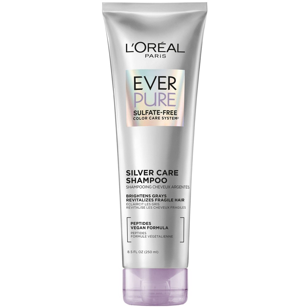 Photos - Hair Product LOreal L'Oreal Paris EverPure Silver Care Shampoo for Gray Hair - 8.5 fl oz 