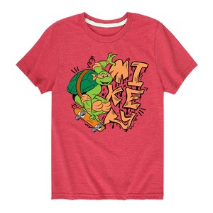 Boys' - Teenage Mutant Ninja Turtles - Mikey Short Sleeve Graphic T-Shirt - 1 of 4