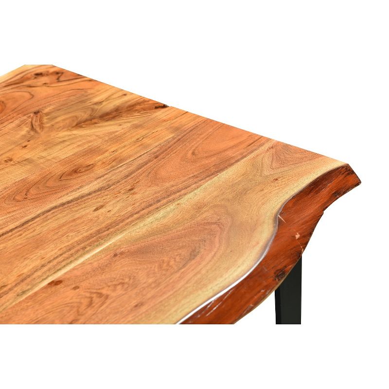 60" Live Edge Dining Table Natural - Timbergirl, 4 of 7