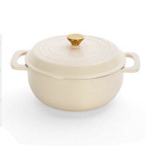 Karl Home 5 qt. Enameled Cast Iron Round Dutch Oven in Red with Lid - 1 of 4