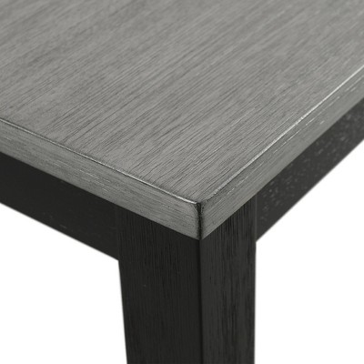 Modern Black and Gray 5-Piece Formal Dining Set with Upholstered Chairs