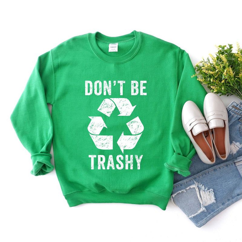 Simply Sage Market Women's Graphic Sweatshirt Don't Be Trashy, 3 of 4