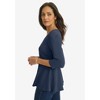 Jessica London Women's Plus Size Knit Crepe Sweetheart Neck Top - 4 of 4