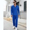 Coolmee 2 Piece Set for Men Casual 1/4 Zip Track Suits Set Long Sleeve Quarter Pullover Jogging Suits - 3 of 4