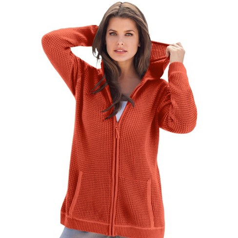 Roaman's Women's Plus Size Classic-length Thermal Hoodie, 2x