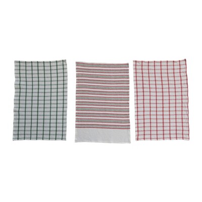 Storied Home Cotton Tea Towel, Multicolor, Set of 3 Styles
