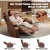 Extra Wide Manual Recliner Chair with Massage & Heat - Large PU Leather Lounge Chair with 1.5X Thicker Sponge Comfort - 4 of 4