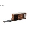 2-in-1 Wooden Dog Crate and End-of-Bed Bench Ottoman with Cushion, Furniture-Style Indoor Kennel for Bedroom or Living Room-The Pop Home - 4 of 4