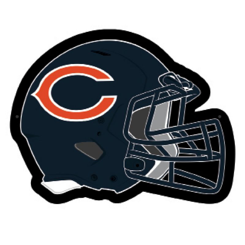 Evergreen Ultra-Thin Edgelight LED Wall Decor, Helmet, Chicago Bears- 19.5 x 15 Inches Made In USA, 1 of 6
