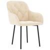 vidaXL Dining Chairs, 2 Pcs, Cream Velvet - 3 of 4