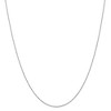 Black Bow Jewelry 1.2mm, 14k White Gold, Diamond Cut Hollow Bead Chain Necklace - 3 of 4