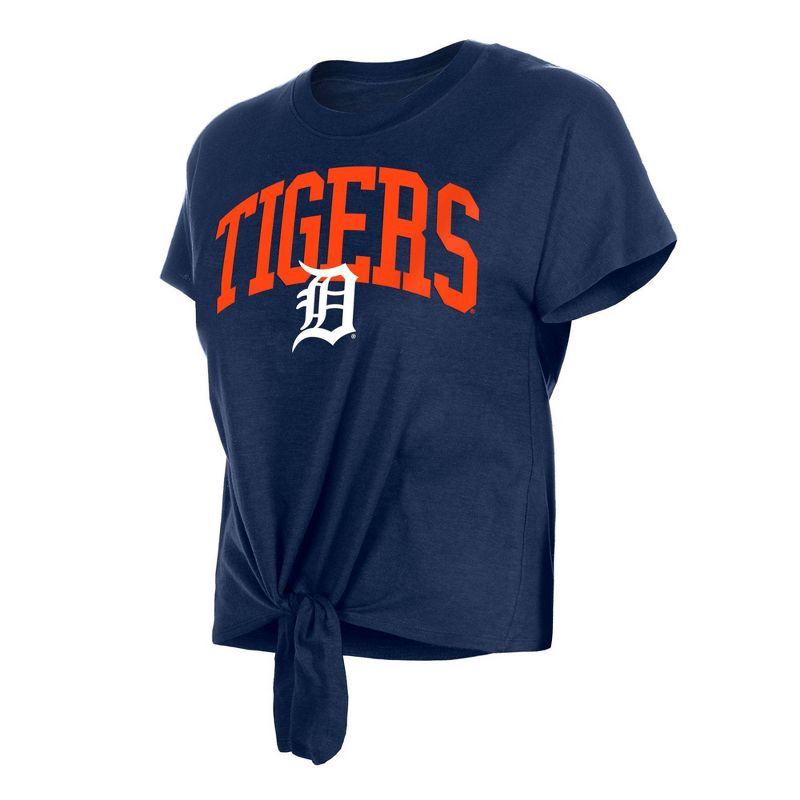 MLB Detroit Tigers Women&#39;s Front Knot T-Shirt, 3 of 7