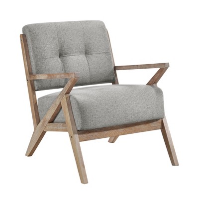 NicBex Polyester Accent Chair,Upholstered Living Room Chairs with Tufted Back and Rubberwood Legs,Modern Armchair,Accent Chairs for Living Room