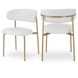 Meridian Furniture,Lupita Vegan Leather Dining Chair, Set of 2 - 1 of 4