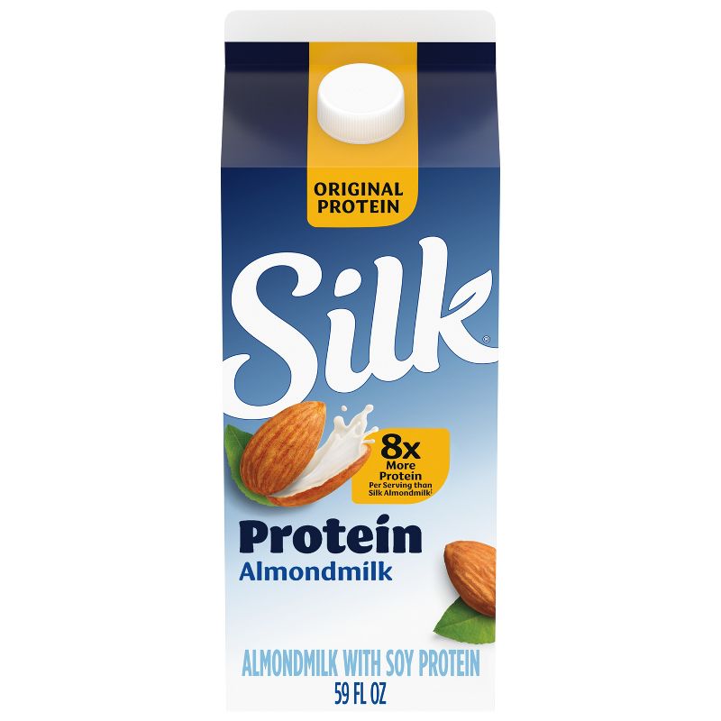 Silk Almond Milk Protein Original - 59 fl oz, 1 of 6