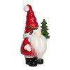 Transpac Resin 11 in. Multicolor Christmas Light Up Gnome with Tree Decor - 3 of 4