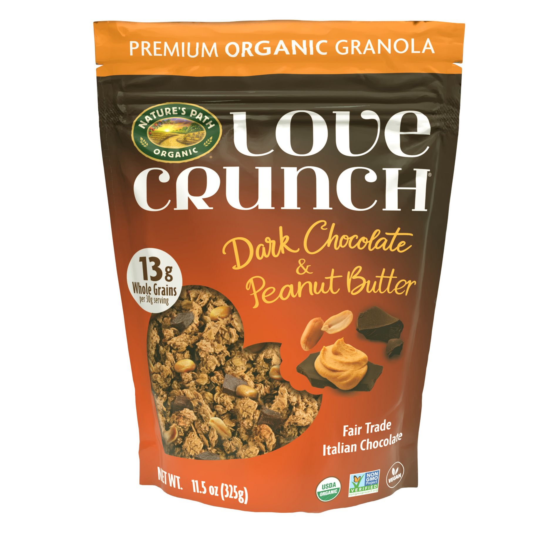 Nature's Path Love Crunch Dark Chocolate and Peanut Butter Granola