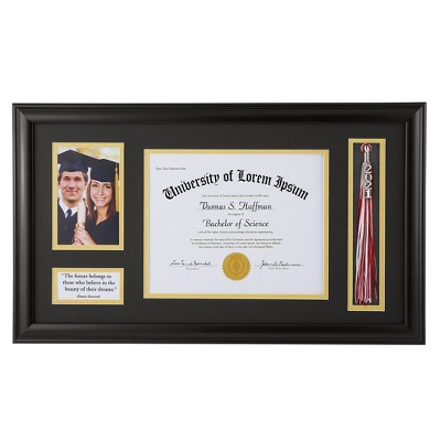 Collections Etc Graduation Photo And Diploma Keepsake Frame 22.75" X 0.75" X 13.25" : Target