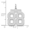 Black Bow Jewelry 14k White Gold, Jersey Collection, Medium Number 88 Pendant - 2 of 3