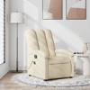 vidaXL Massage Recliner Chair Cream Fabric, Metal, Engineered Wood - Cream Manual Push Back With Massage - 2 of 4