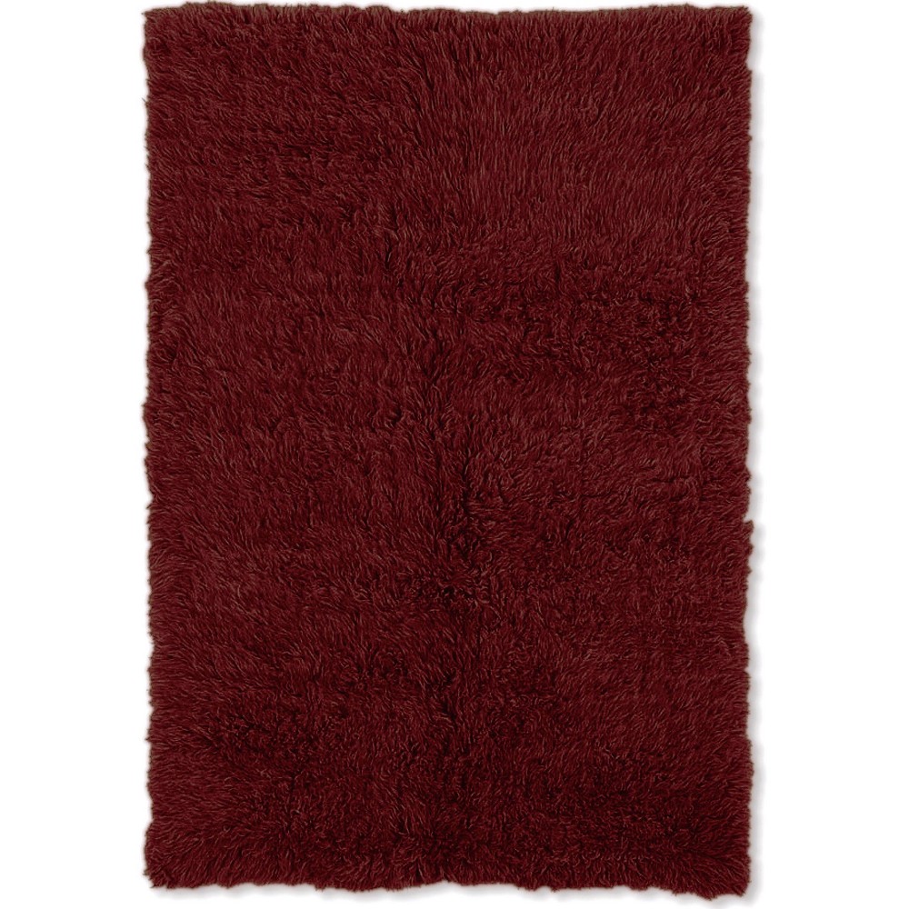 5'x7' Flokati Rug Burgundy - Linon