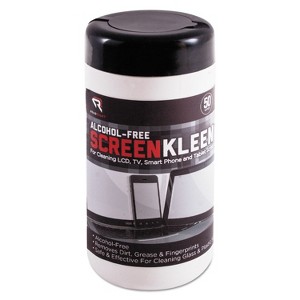 Read Right ScreenKleen Monitor Screen Wet Wipes Cloth 5 1/4 x 5 3/4 50/Tub RR1491 - 1 of 1