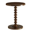 NicBex Round Wood Side Table Turned Spindle End Table Drink Table for Small Spaces Bedroom Patio - 3 of 4